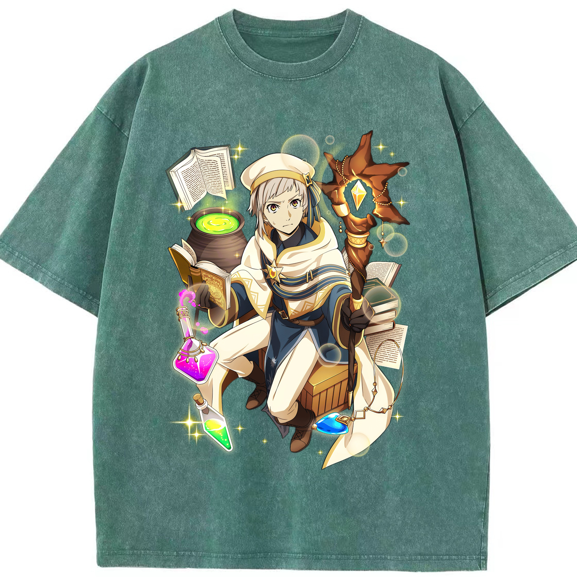 （画像用） 文豪ストレイドッグス Bungo Stray Dogs 綿100% ヴィンテージ風 半袖Tシャツ（フロントプリント）